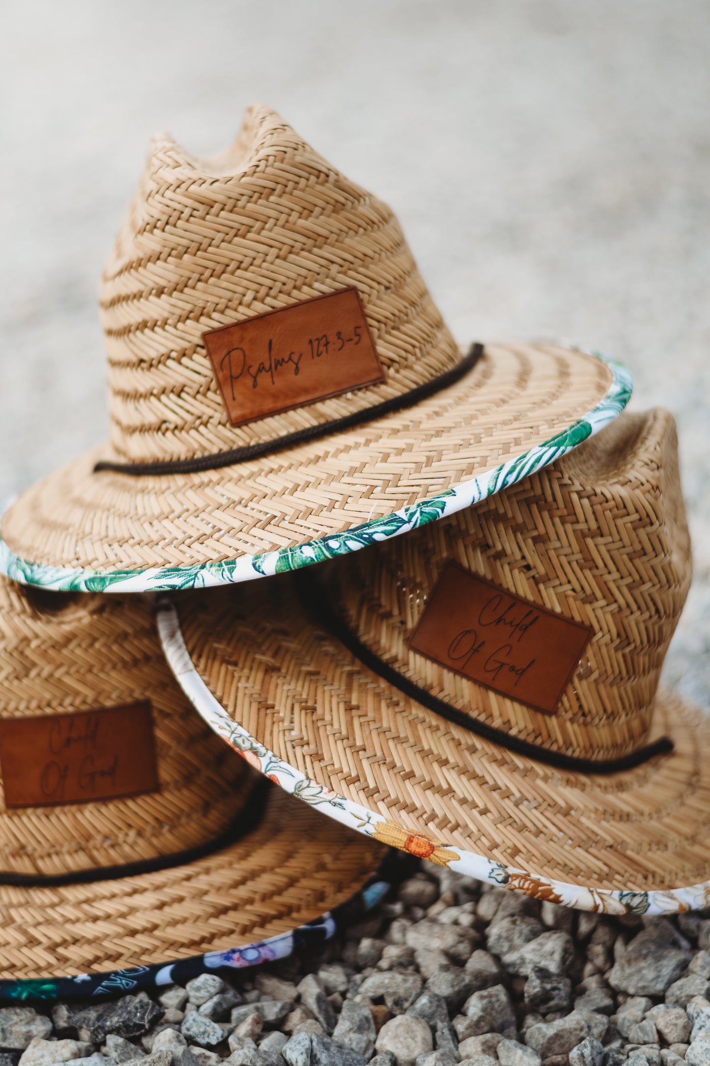 Straw Sun Hat - Wanderlust Charcoal