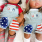 Denim Cuffed Overalls - American Babe- Doll