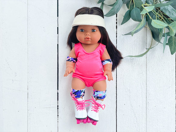 Isabel With Girly Skater Outfit- Mini Colettos Girl Doll - OOAK