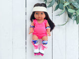 Isabel With Girly Skater Outfit- Mini Colettos Girl Doll - OOAK