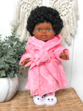 Pink Robe & Poodle Slipper Set- DOLL