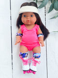 Isabel With Girly Skater Outfit- Mini Colettos Girl Doll - OOAK