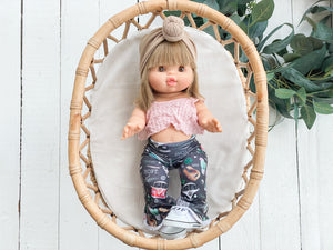 Zoe With Boho Outfit- Minikane Girl Doll - OOAK