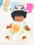 Tiana Inspired Princess Dress- Doll