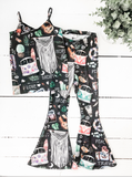 Wanderlust Bell Bottoms - Charcoal