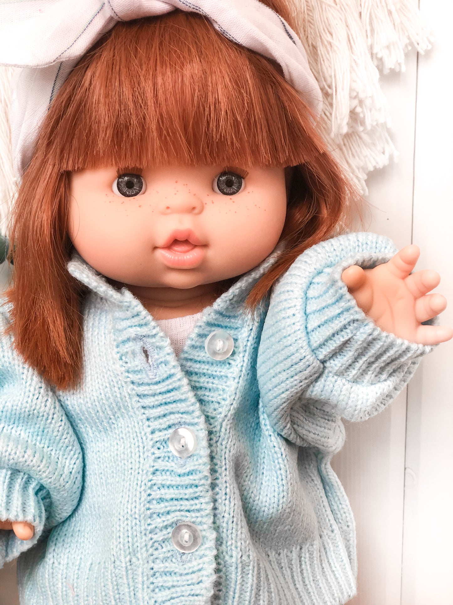 Blue Cardigan Sweater - Doll