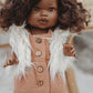 Dusty Clay Dress with Buttons - Doll