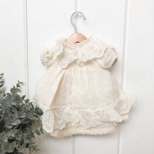 Boho Ivory Lace Ruffle Dress - Doll