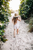 Straw Sun Hat - Wanderlust Charcoal