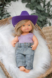 Purple Cowboy / Cowgirl Hat - Doll