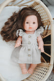 Taupe Dress with Buttons - Doll