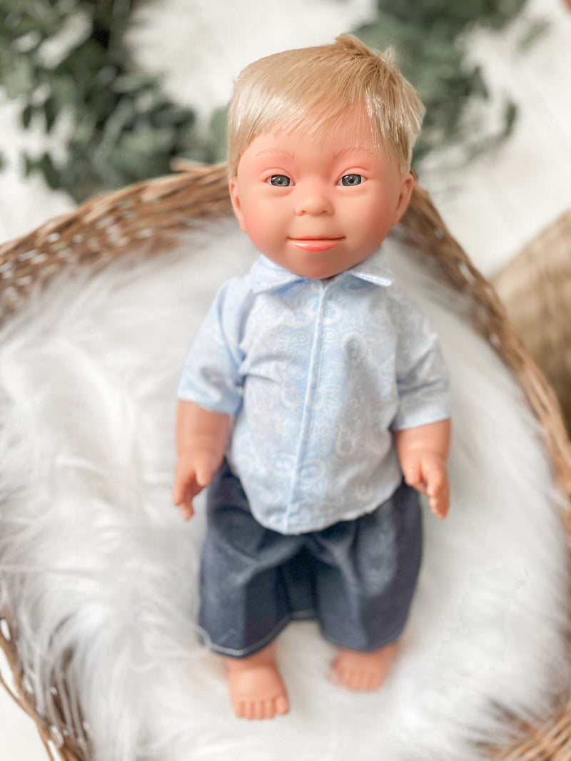 Jubal- Boy Doll with Down Syndrome