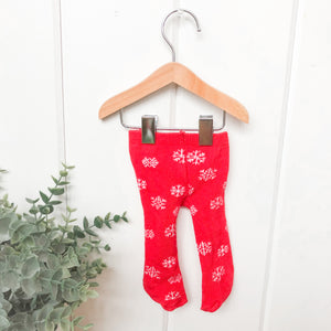 Red Snowflake Tights - DOLL