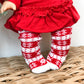 Red/White Snowflake Tights - DOLL