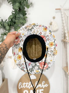 Straw Sun Hat - Norah Floral