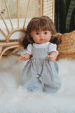 Stripe Pinafore Overall Romper- DOLL