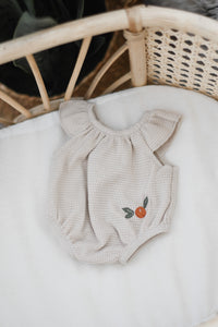 Orange Grove Waffle Knit Romper  - Doll