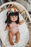 Dusty Rose Gauze Romper - Doll