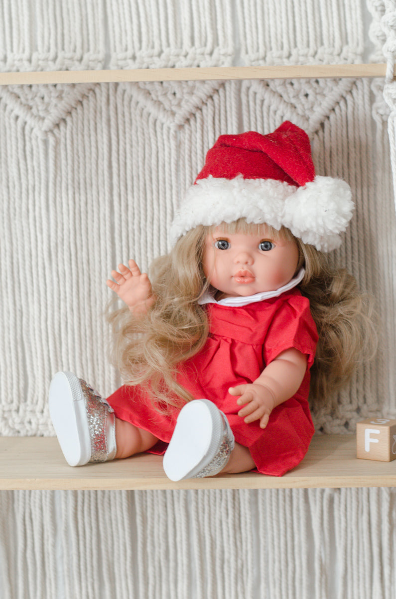 Red Vintage Collar Dress- DOLL