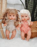 Gingham Bodysuit - Red + White - DOLL