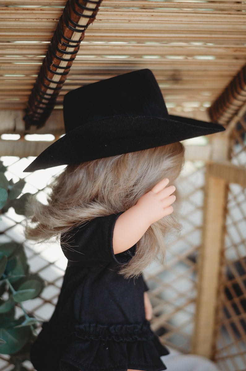 Black Cowboy / Cowgirl Hat- DOLL