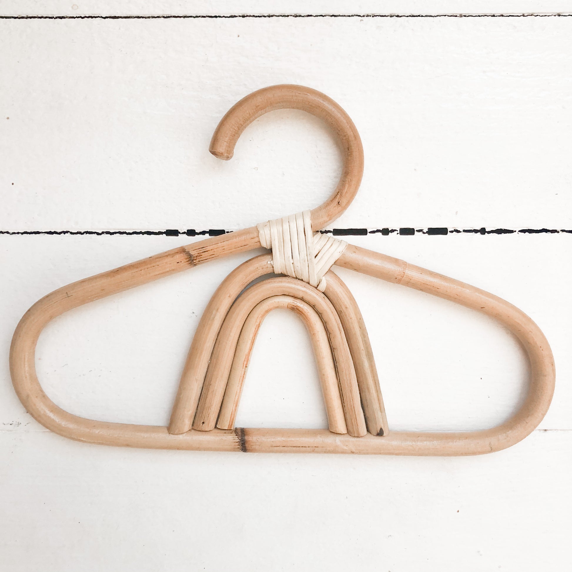 Rattan Children's Hangers-Set of 3, Boho Nursery Décor