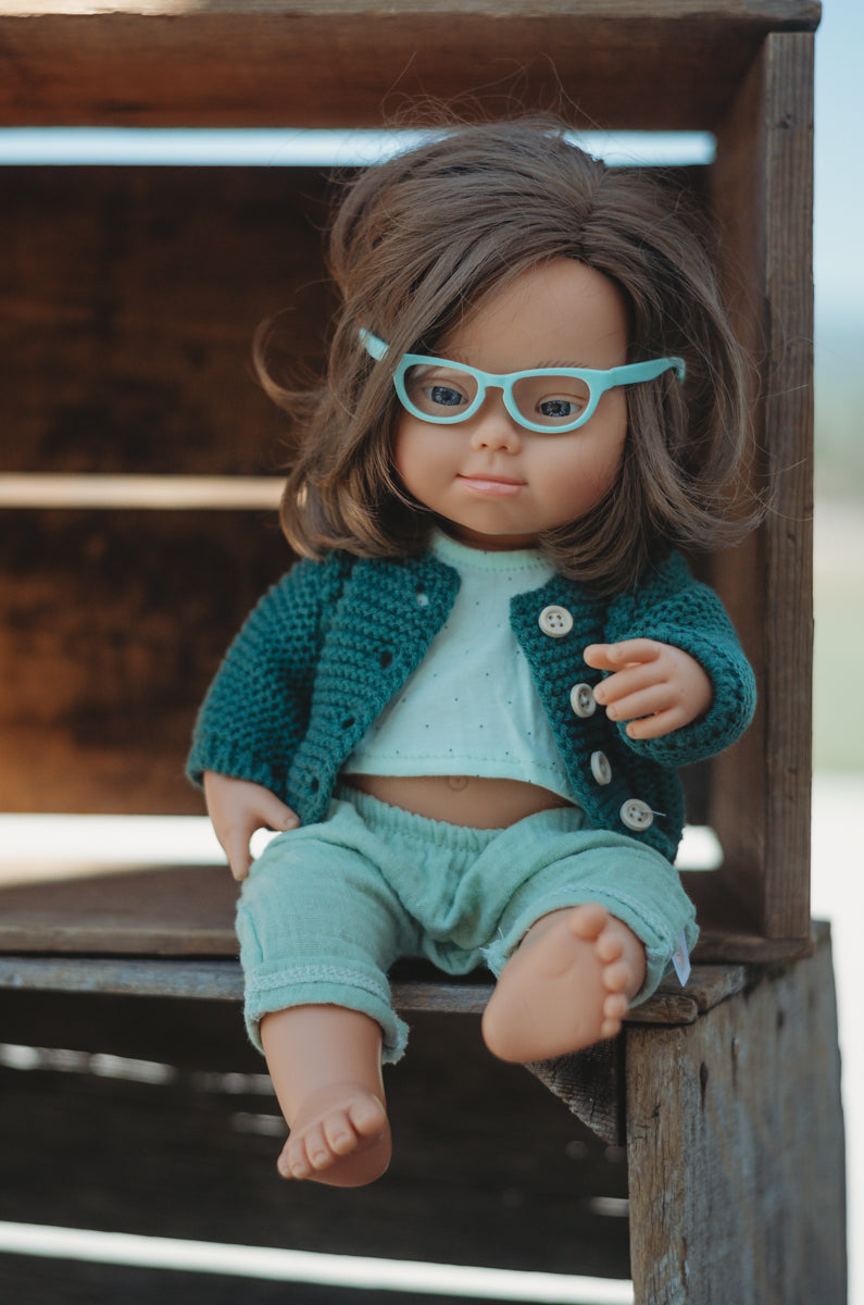 Turquoise Glasses - Doll