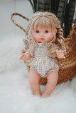 Gingham Bodysuit - Tan + White - DOLL