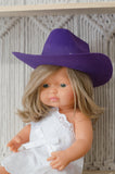 Purple Cowboy / Cowgirl Hat - Doll