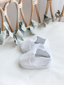 White Slip-On Sneakers - Doll