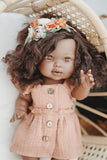 Dusty Clay Dress with Buttons - Doll