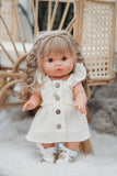 Cream Ecru Dress with Buttons - Doll