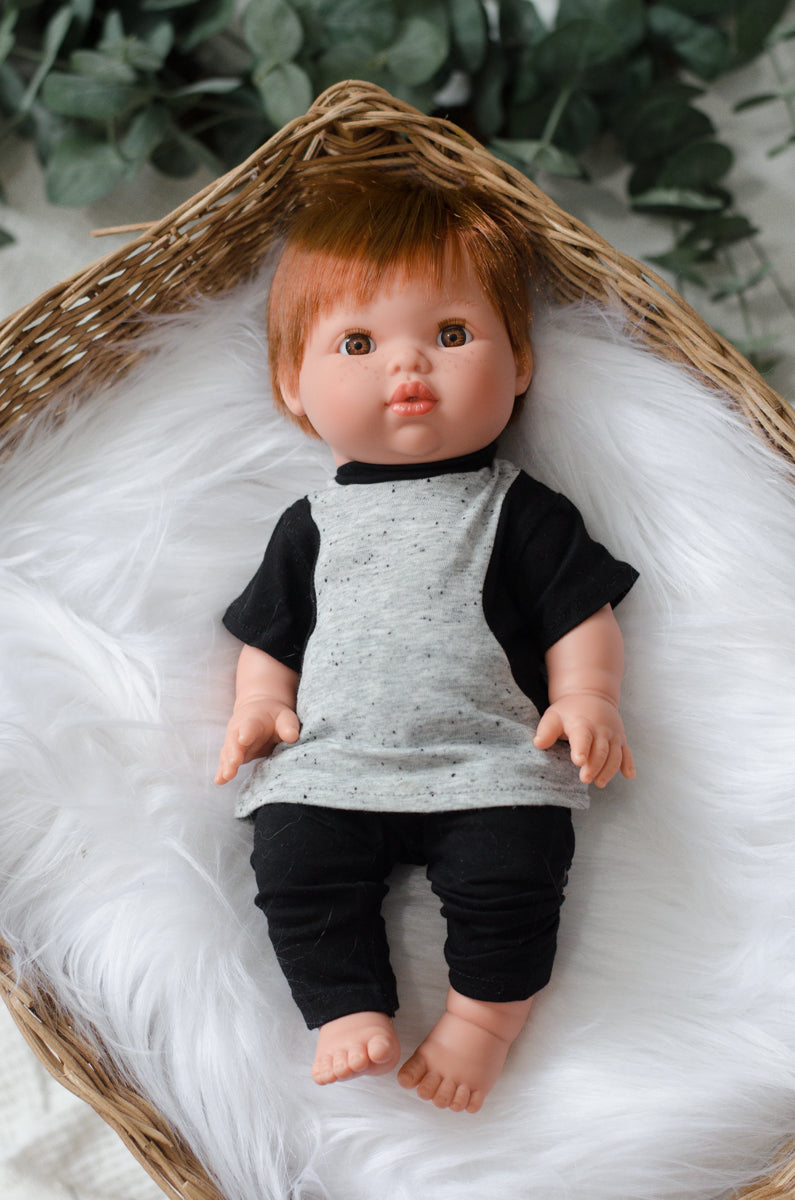 Grey + Black Outfit - Doll