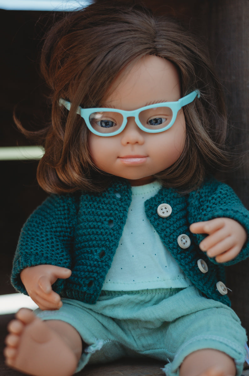 Turquoise Glasses - Doll