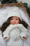 Ivory Knit Hat & Scarf - DOLL