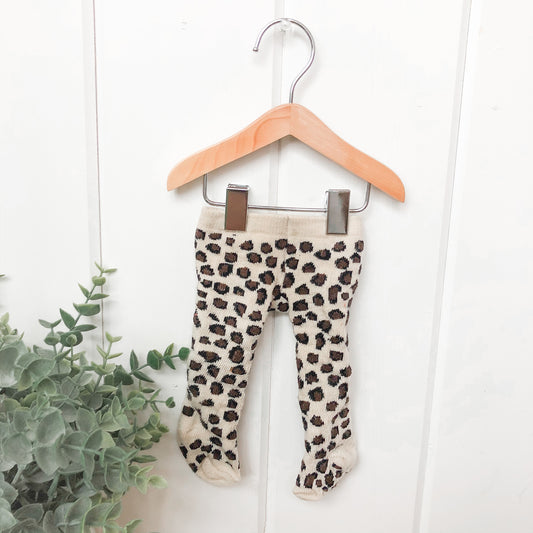 Dark Leopard Tights - Doll