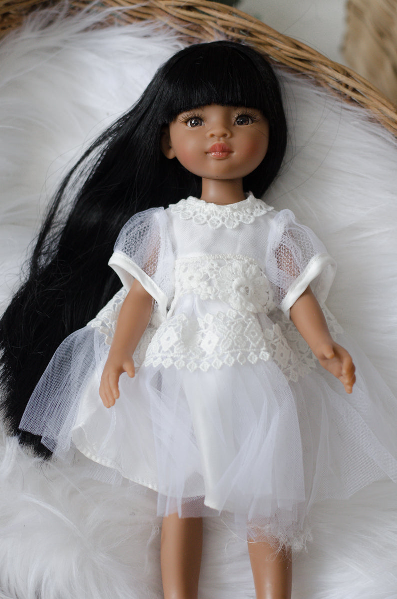 White Lace Dress - Las Amigas Doll
