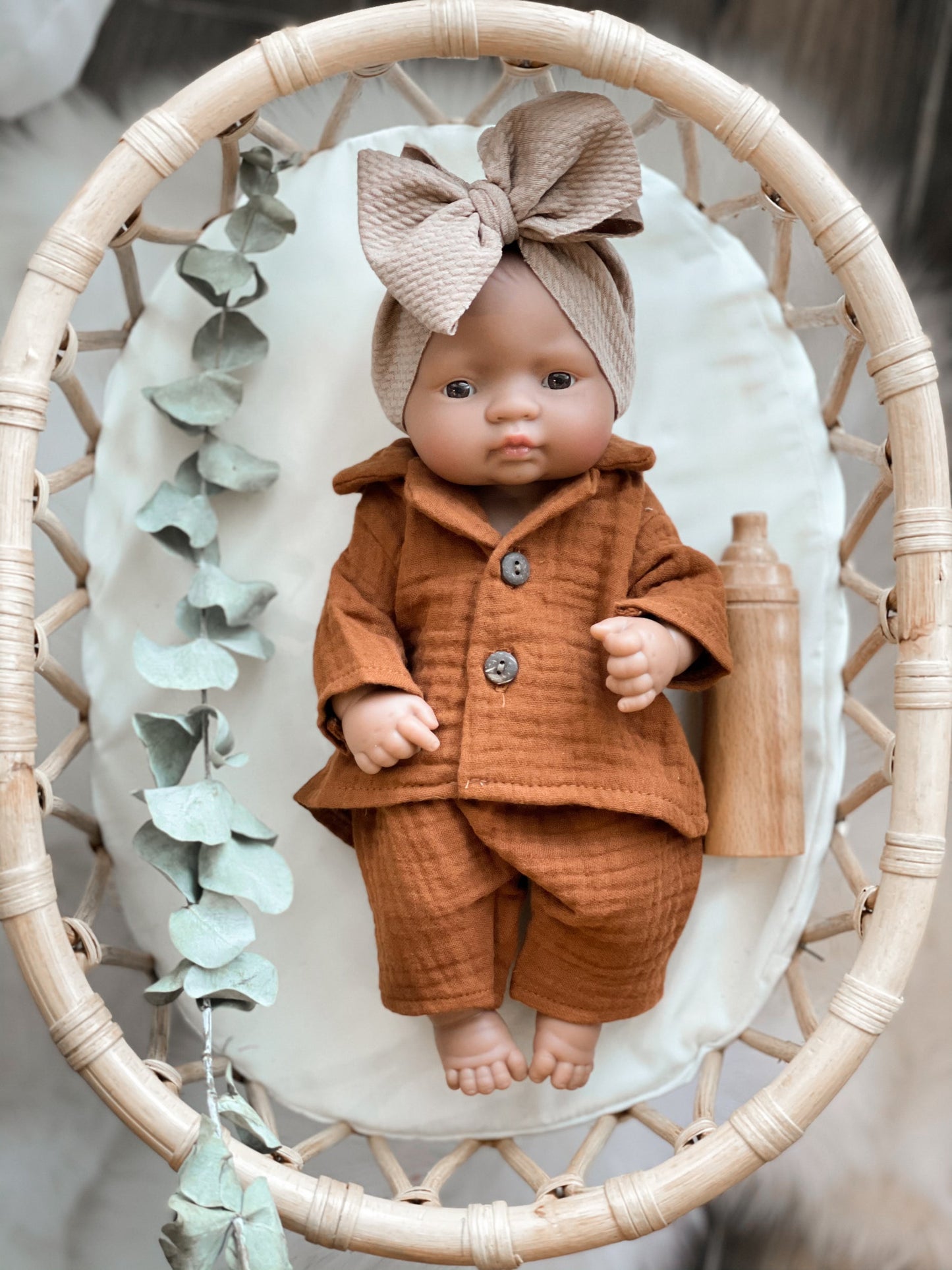 Wooden Baby Doll Bottle