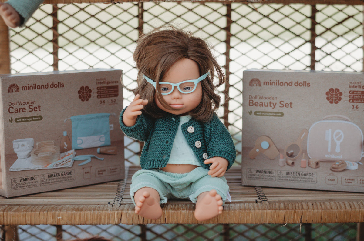 Turquoise Glasses - Doll