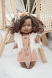 Dusty Clay Dress with Buttons - Doll