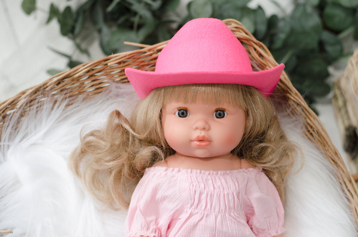 Pink Peasant Dress - Doll