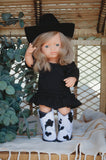 Black Cowboy / Cowgirl Hat- DOLL