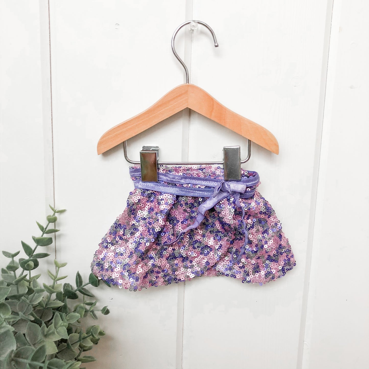Purple Sequin Skirt - Doll