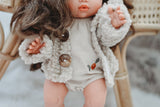 Orange Grove Waffle Knit Romper  - Doll