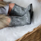 Grey Cowboy / Cowgirl Boots - DOLL
