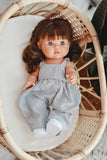 Stripe Pinafore Overall Romper- DOLL