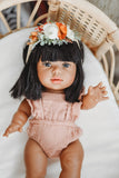 Dusty Rose Gauze Romper - Doll